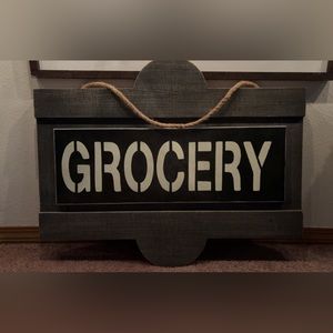 Rustic/Farmhouse Wood Grocery Sign